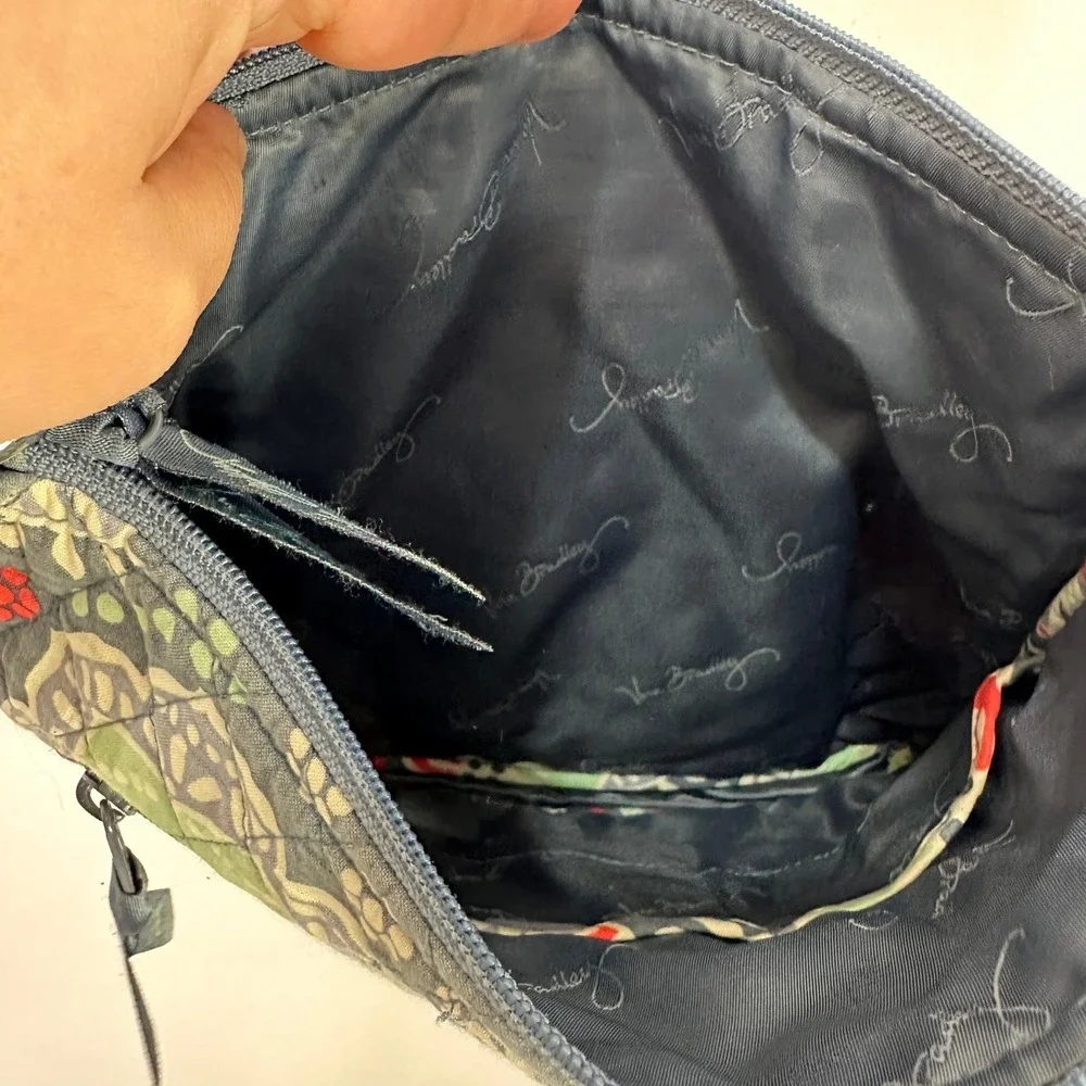 Vera Bradley Floral Crossbody Bag Adjustable Strap Travel Zip‎ Pocket Purse